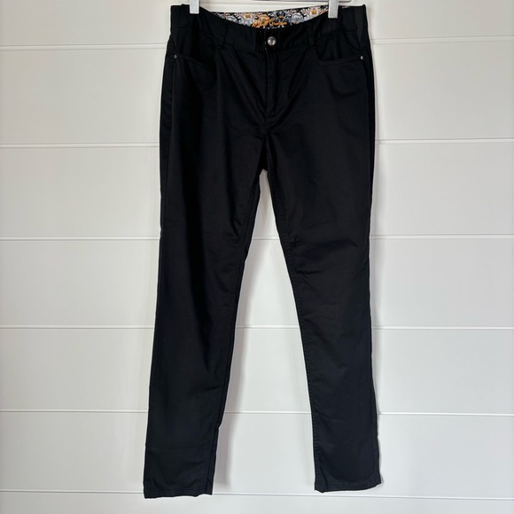 Robert Graham Black Slim Fit Men's Pants Size 30 x 28 - Picture 1 of 12